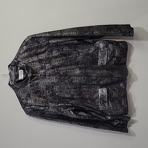 Alfred Dunner zip up snake print jacket (L-XL?) See measurements